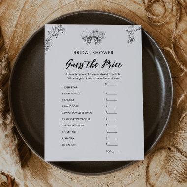 Gothic Guess the Right Price Bridal Shower Game Invitations
