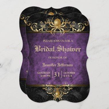 Gothic Halloween Bridal Shower Invitations