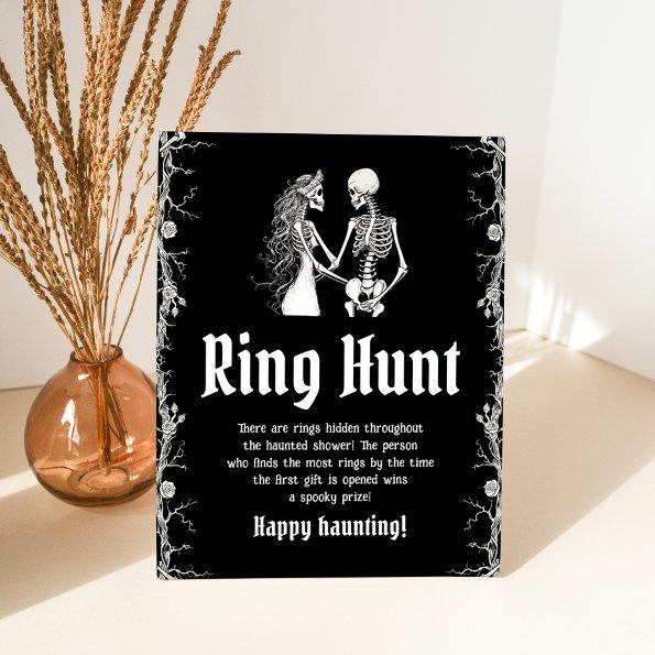 Gothic Halloween  Ring Hunt Game Pedestal Sign