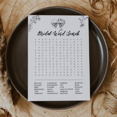Gothic Halloween Bridal Shower Word Search Invitations