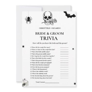 Gothic Halloween bride & Groom Trivia Game