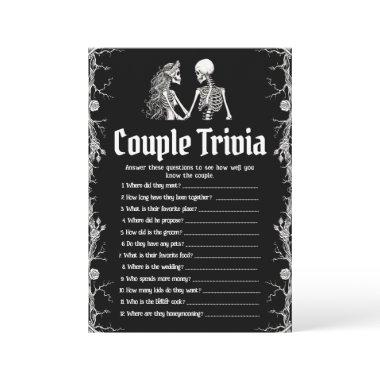 Gothic Halloween Couple Trivia  Game