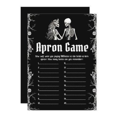 Gothic Halloween Skeleton  Apron Game