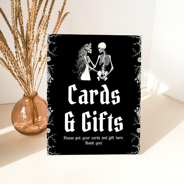 Gothic Halloween Skeleton  and Gifts Sign