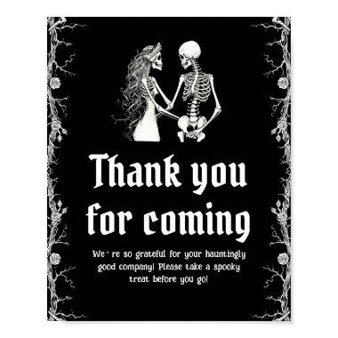 Gothic Halloween Skeleton Thank you for coming Poster
