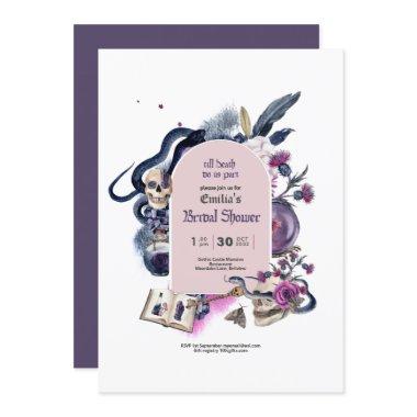 Gothic Magic Halloween Witch Bridal Shower Invitat Invitations