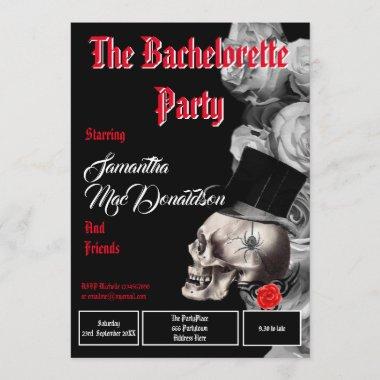 Gothic movie style bachelorette party Invitations