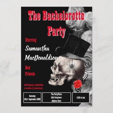 Gothic movie style bachelorette party Invitations