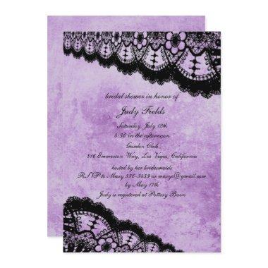 Gothic Purple Grunge Black Lace