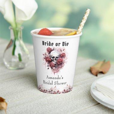 Gothic Rose Skull Halloween  Paper Cups