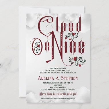 Gothic Roses Cloud Nine Couples Wedding Shower Invitations