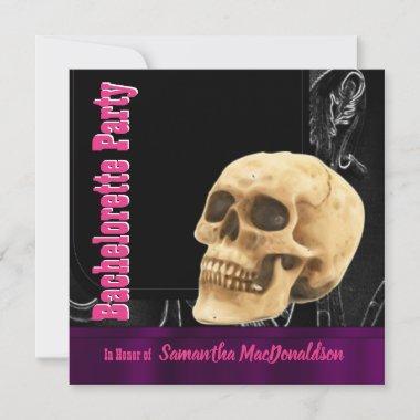 Gothic skull bachelorette party Invitations