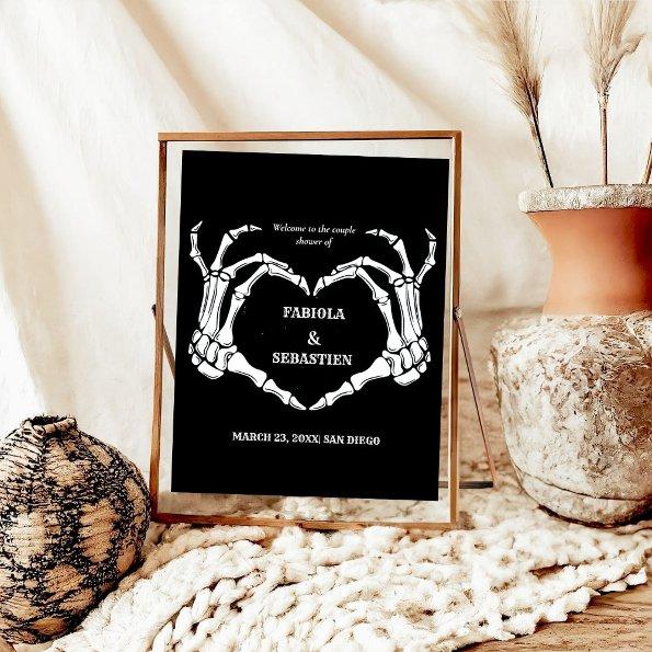 Gothic skull Heart  Welcome sign