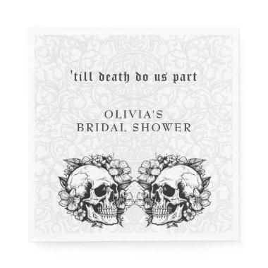 Gothic Skulls till death do us part  Napkins