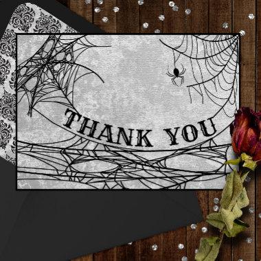Gothic Spider Web Halloween Wedding or Shower Thank You Invitations