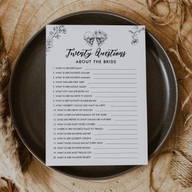 Gothic Twenty Questions About the Bride Game Invitations