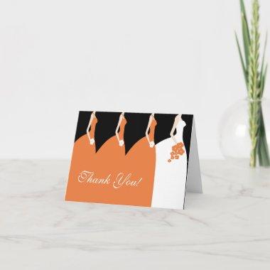 Graceful Autumn Bride Thank You Note Invitations