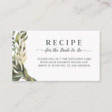 Graceful Greenery Recipe for the Bride to Be Enclosure Invitations