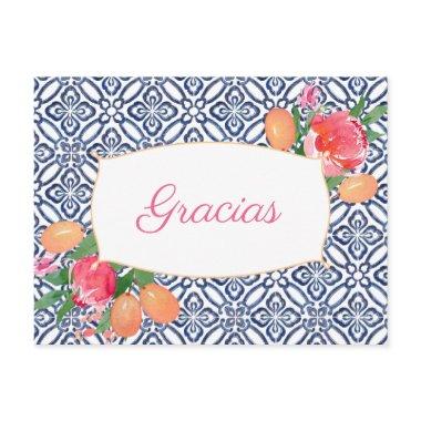 Gracias Hot Pink Citrus Spanish Tiles Thank You Post