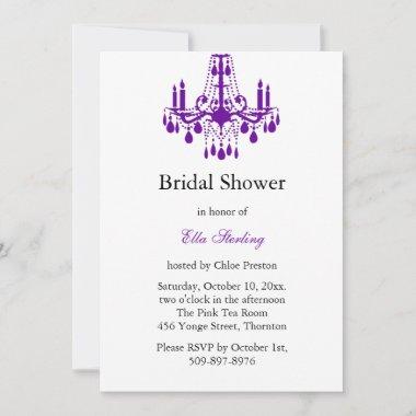 Grand Ballroom Bridal Shower Invitations (purple)