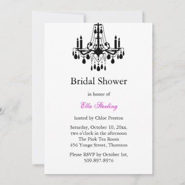 Grand Ballroom Bridal Shower Invitations (white)