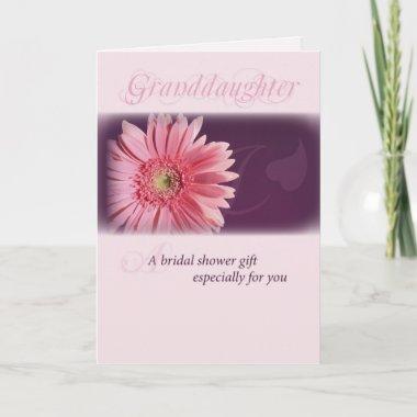 Grandaughter, Bridal Shower Pink Daisy Invitations