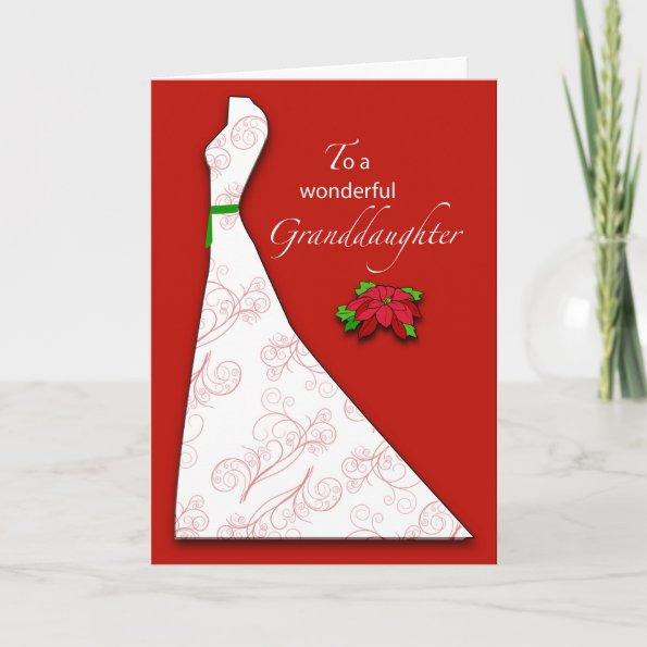 Granddaughter Bridal Shower Silhouette, Christmas Holiday Invitations