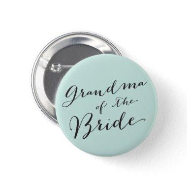 Grandma of the Bride Chic Wedding Rehearsal Party Pinback Button