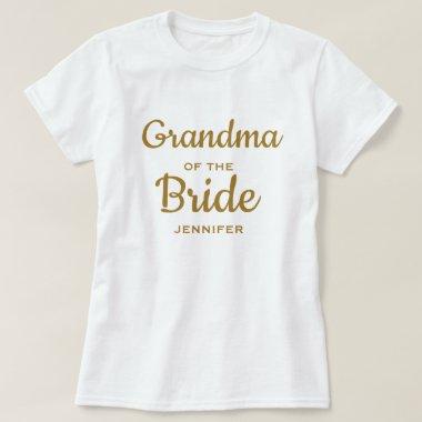 Grandma of the Bride Custom T-Shirt
