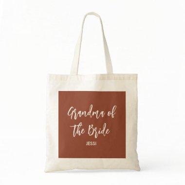 Grandma of the bride terracotta brown Tote Bag