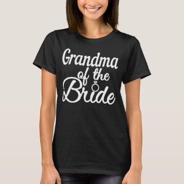 Grandma Of The Bride Wedding Family Matching T-Shirt