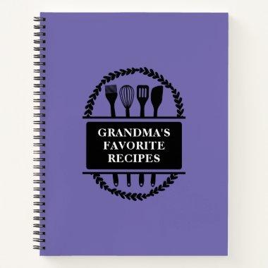 Grandma's Favorite Recipes Baking Cooking Recipe Notebook