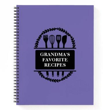 Grandma's Favorite Recipes Baking Cooking Recipe Notebook