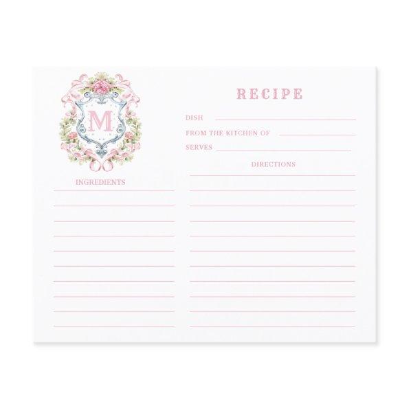 Grandmillennial Floral Crest Monogram Recipe