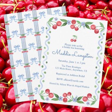 Grandmillennial Watercolor Cherries Invitations