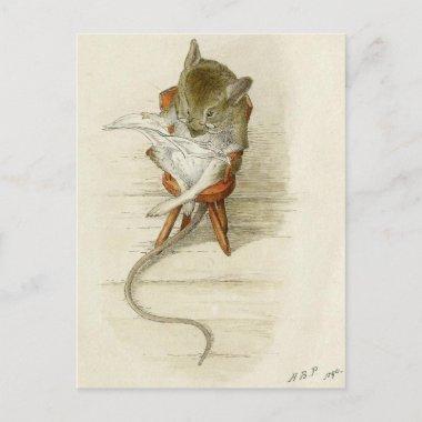 Grandpa Mouse Watercolor Recipe Invitations