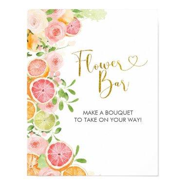 Grapefruit Citrus  Flower Bar Poster