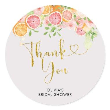 Grapefruit Citrus  Thank You Sticker