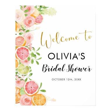 Grapefruits Citrus Bridal Shower Welcome Sign