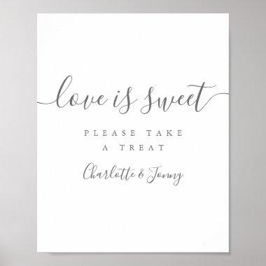 Gray And White Signature Script Love Is Sweet Sign
