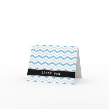 Gray & Blue Chevron custom Thank You