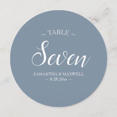 Gray Calligraphy Table Number