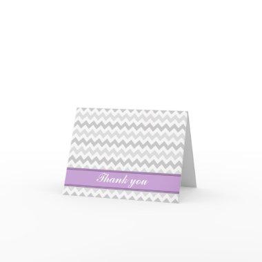 Gray Chevron Purple custom Thank You