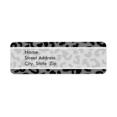 Gray Leopard Animal Print Label
