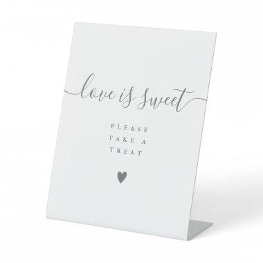 Gray Love Is Sweet Please Take A Treat Favor Pedestal Sign