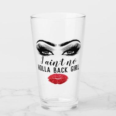 Gray Silver Girly Red Kiss Unique Makeup Glass