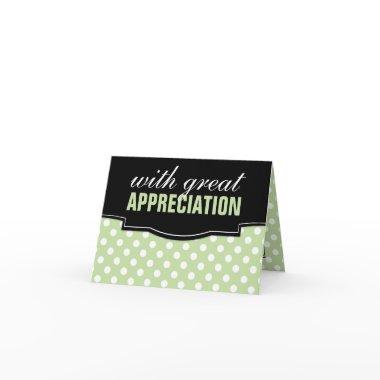 Great Appreciation Green Polka Dot Thank You