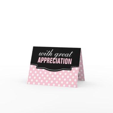 Great Appreciation Pink Polka Dot Thank You