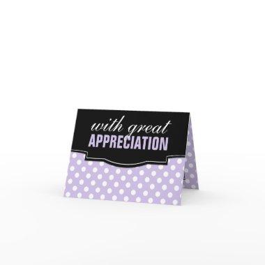Great Appreciation Purple Polka Dot Thank You