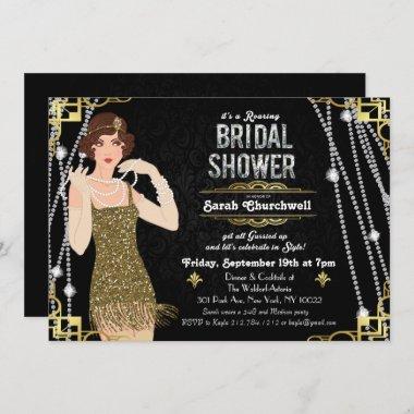 Great Flapper Bridal Shower Invitations